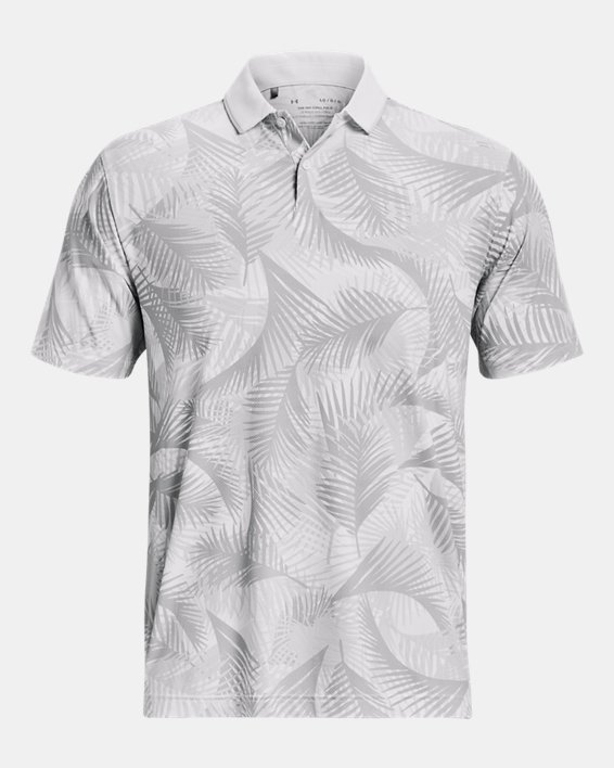 Men's UA Iso-Chill Graphic Palm Polo in White image number 4